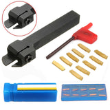 10pcs MGMN200-G Inserts + 1pc MGEHR1212-2 Lathe Turning Tool, MGMN200-G Inserts + 1pc MGEHR1212-2 Lathe