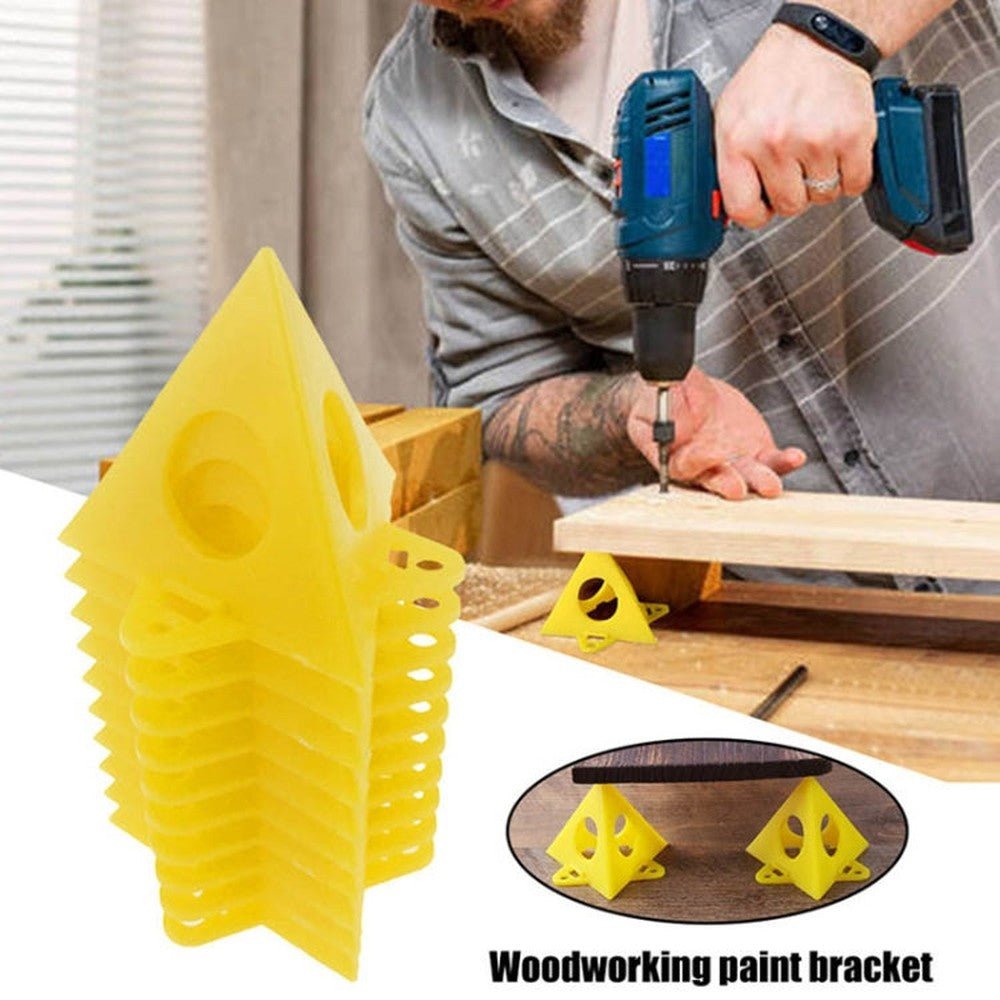 10pcs/Pack Woodworking Paint Pyramid Stands Cone Support Stand, Yellow, Red, Champagne - laboratorydeal