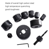 11PCS Woodworking Hole 19-64mm Plaster Plate Ceiling Light Ceiling Eye Hole Saw, 11 PCS / Set