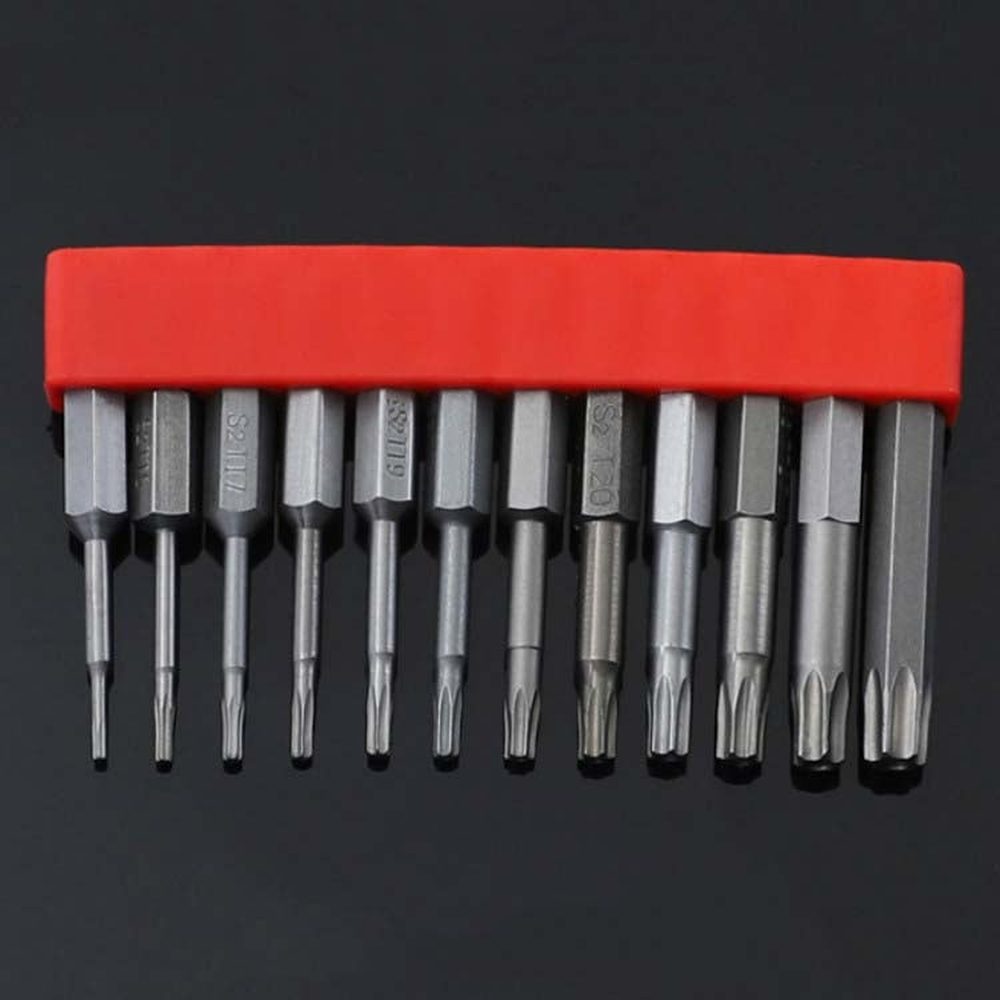 12 PCS / Set Screwdriver Bit With Magnetic S2 Alloy Steel Electric Screwdriver, 1, 2, 3, 4, 5, 6, 7, 8, 9, 10, 11, 12, 13 - laboratorydeal