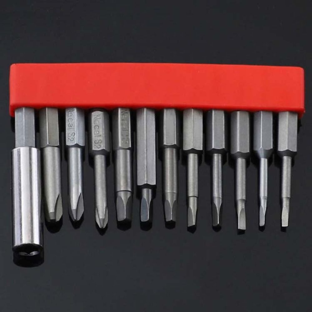 12 PCS / Set Screwdriver Bit With Magnetic S2 Alloy Steel Electric Screwdriver, 1, 2, 3, 4, 5, 6, 7, 8, 9, 10, 11, 12, 13 - laboratorydeal
