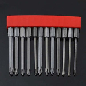 12 PCS / Set Screwdriver Bit With Magnetic S2 Alloy Steel Electric Screwdriver, 1, 2, 3, 4, 5, 6, 7, 8, 9, 10, 11, 12, 13 - laboratorydeal