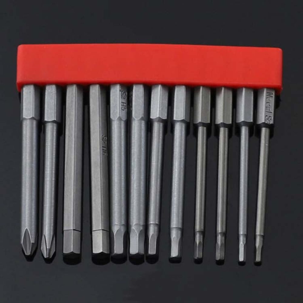 12 PCS / Set Screwdriver Bit With Magnetic S2 Alloy Steel Electric Screwdriver, 1, 2, 3, 4, 5, 6, 7, 8, 9, 10, 11, 12, 13 - laboratorydeal