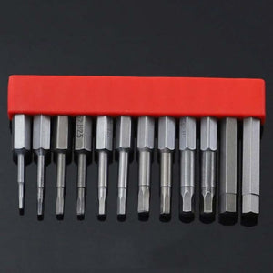 12 PCS / Set Screwdriver Bit With Magnetic S2 Alloy Steel Electric Screwdriver, 1, 2, 3, 4, 5, 6, 7, 8, 9, 10, 11, 12, 13 - laboratorydeal