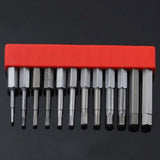 12 PCS / Set Screwdriver Bit With Magnetic S2 Alloy Steel Electric Screwdriver, 1, 2, 3, 4, 5, 6, 7, 8, 9, 10, 11, 12, 13