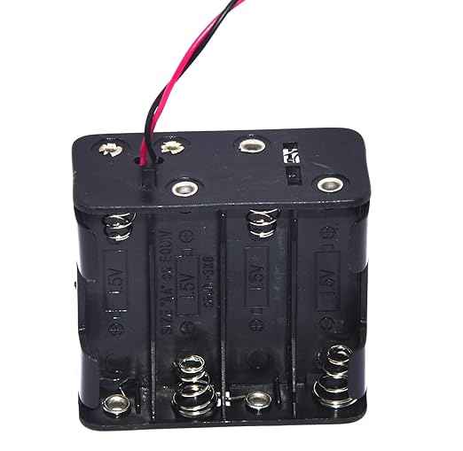 Compact Plastic 2 Row 8 X 1.5V Aa 2A Cell Battery Holder Storage Box Standard 12V Case With Lead Wire - Black