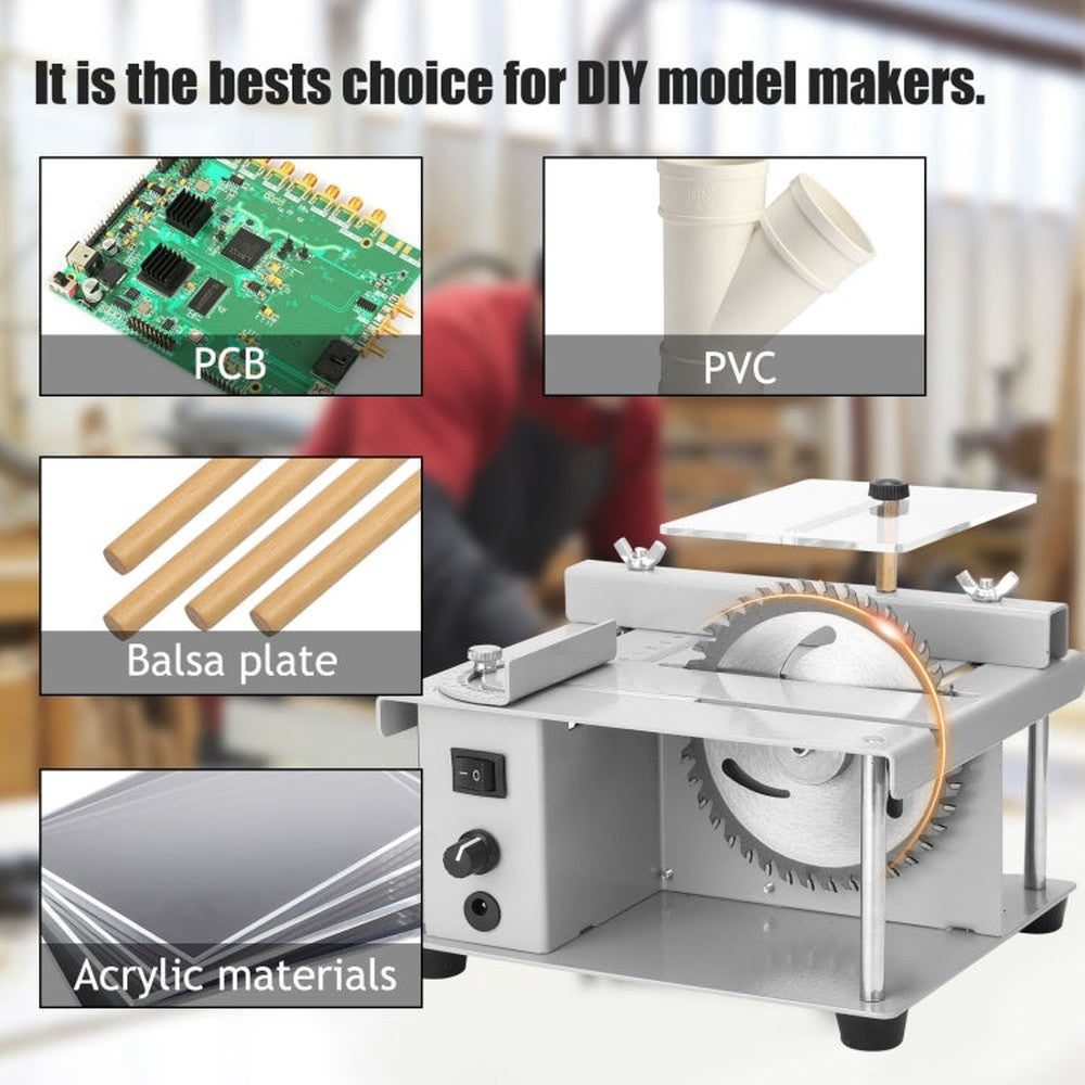 150W Miniature Precision Table Saw Mini Chainsaw Portable Woodworking Sliding Table Saw Multifunctional Cutting Machine,, US Plug, EU Plug, UK Plug, AU Plug