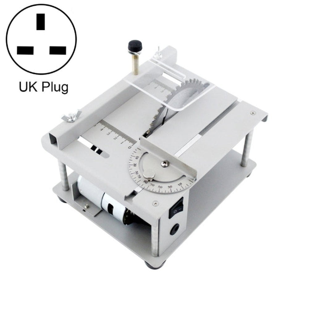 150W Miniature Precision Table Saw Mini Chainsaw Portable Woodworking Sliding Table Saw Multifunctional Cutting Machine,, US Plug, EU Plug, UK Plug, AU Plug