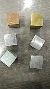 Density Cubes Set of 6 Metals (20mm) - Science Lab Kit with Brass, Lead, Iron, Copper, Aluminum, and Zinc for Physics Experiments & Classroom Education
