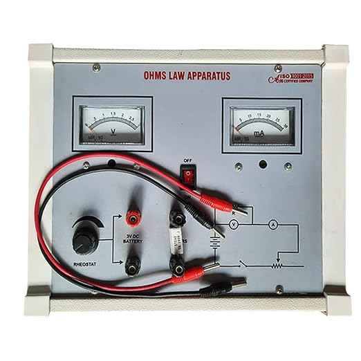 Ohm's Law Apparatus for Physics Lab Experiments | Complete Circuit Trainer | High School College Educational Kit | Built-in DC Power Supply