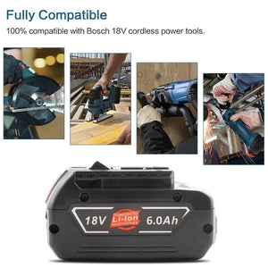 18V Electric Tool Battery Electrical Drilling Spare Battery, For Bosch BSH180 / CAG180 - 01 / CCS180 / CCS180B / CCS180K, 3000mAh, 4000mAh, 5000mAh, 6000mAh - laboratorydeal