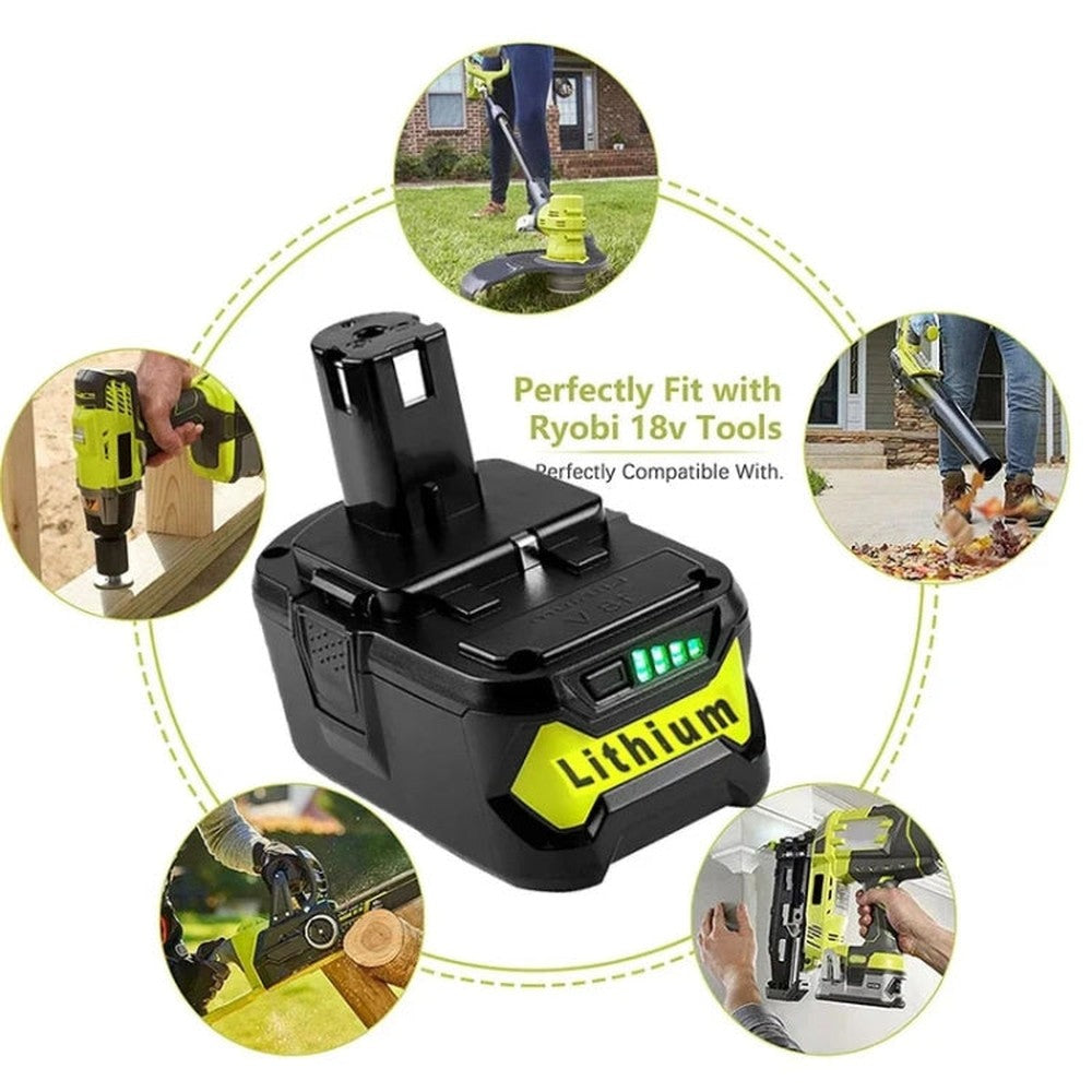 18V Lithium Battery for Power Drill, For RYOBI P108 / BPL-1815 / BPL-1820G / P102 / P103, 2000mAh, 2500mAh, 3000mAh, 4000mAh, 5000mAh, 6000mAh