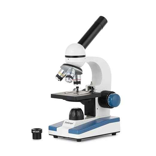 AmScope M150C-I 40X-1000X All-Metal Optical Glass Lenses Cordless LED Student Biological Compound Microscope