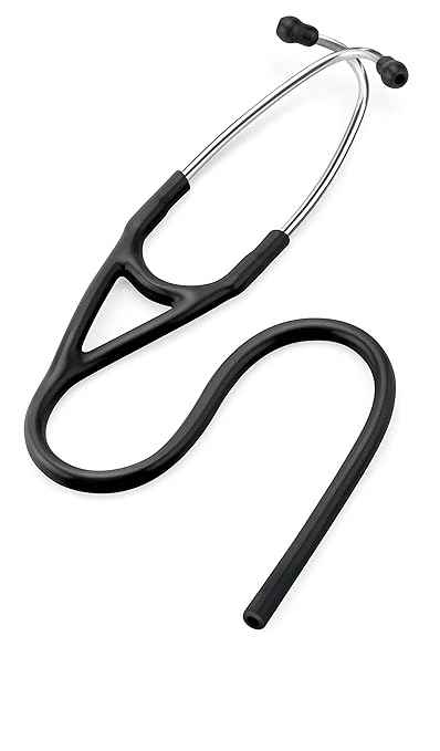 PAL Stethoscope Tubing Cardiology in Black Stainless Steel Binural for Accurate Lung Sound Diagnosis