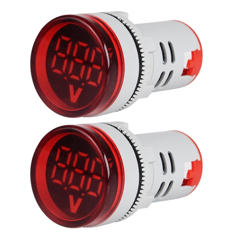 2 PCS DC Voltage Signal Indicator 22mm Round 6-100V Universal Voltmeter, 6-100V Red, 6-100V White, 6-100V Blue, 6-100V Green, 6-100V Yllow laboratorydeal