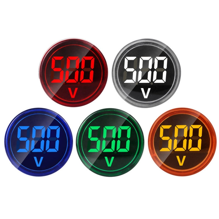 2 PCS DC Voltage Signal Indicator 22mm Round 6-100V Universal Voltmeter, 6-100V Red, 6-100V White, 6-100V Blue, 6-100V Green, 6-100V Yllow laboratorydeal
