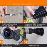 2 PCS Electric Hammer Dust Cover Dust Collection Bowl Impact Drill Accessories, Dust Cover(Black), Dust Cover(White)