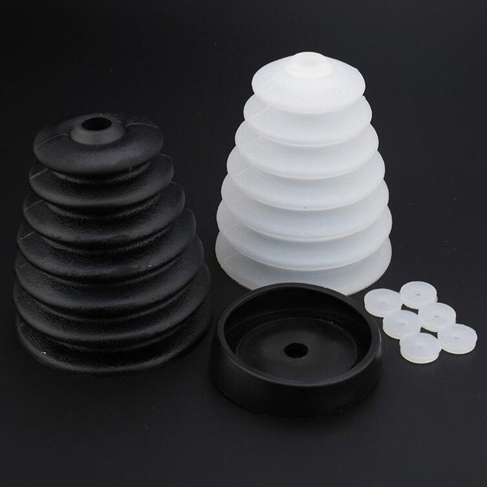 2 PCS Electric Hammer Dust Cover Dust Collection Bowl Impact Drill Accessories, Dust Cover(Black), Dust Cover(White) - laboratorydeal