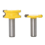 2 PCS/Set Floor Jigsaw Woodworking Tenon Cutter Trimming Engraving Machine Milling Cutter, 1/4 Handle Milling Cutter, 1/2 Handle Milling Cutter