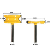 2 PCS/Set Floor Jigsaw Woodworking Tenon Cutter Trimming Engraving Machine Milling Cutter, 1/4 Handle Milling Cutter, 1/2 Handle Milling Cutter
