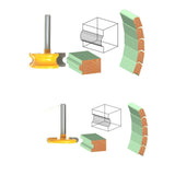 2 PCS/Set Floor Jigsaw Woodworking Tenon Cutter Trimming Engraving Machine Milling Cutter, 1/4 Handle Milling Cutter, 1/2 Handle Milling Cutter