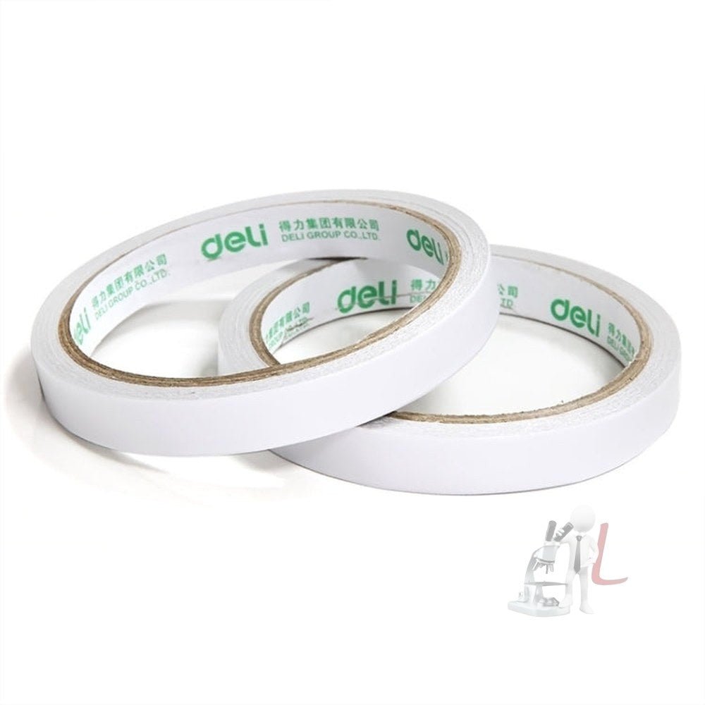 2 Volumes Deli High Adhesive Double Faced Adhesive Strong Dual Sided Tape, 9mm, 12mm, 18mm, 24mm - laboratorydeal