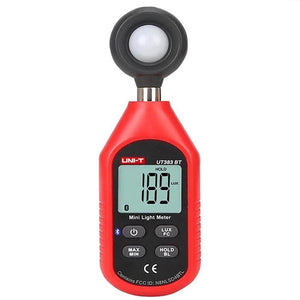 200,000 LUX Digital Luxmeter Luminance Light Meter With LCD Backlit Display, UNI-T UT383, UNI-T UT383BT