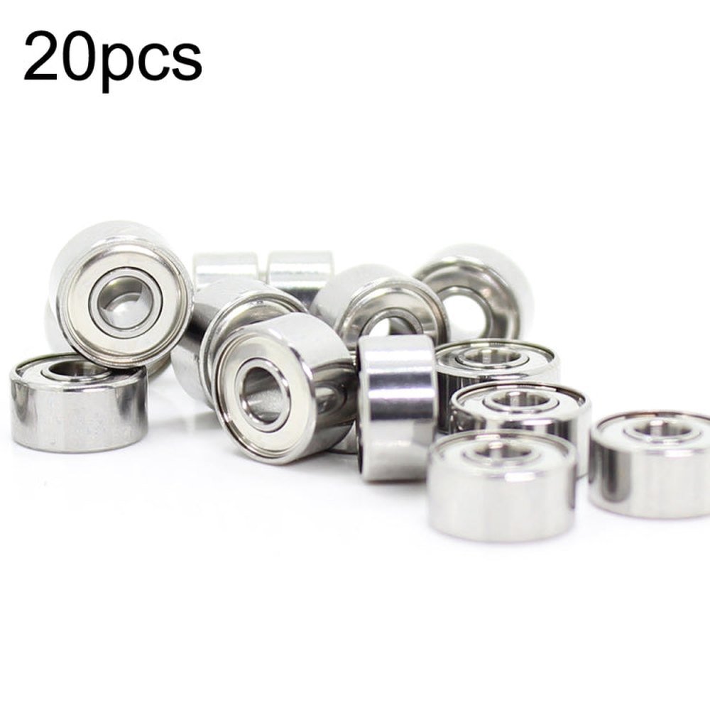 20pcs 3x8x4mm Miniature Bearing Money Dot Machine Motor Air Conditioning Fishing Gear Special Bearing, 693ZZ - laboratorydeal
