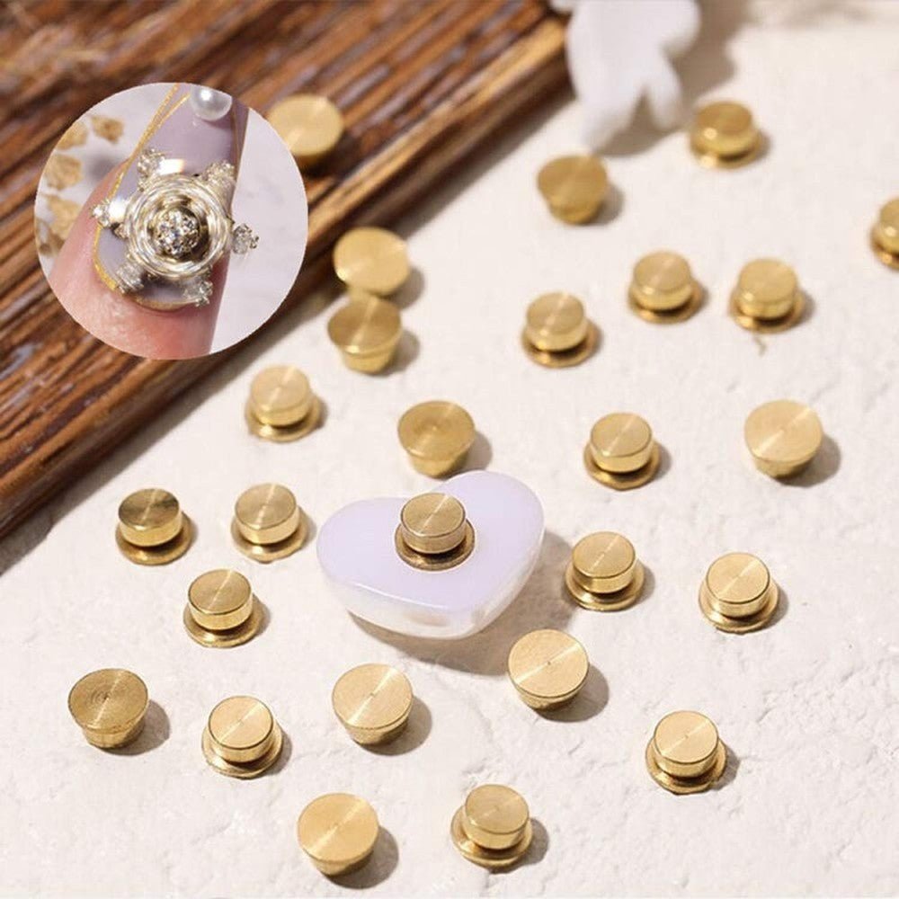 20pcs Metal Rotatable Bearing For DIY Crystal Jewelry Nail Art Decorations, 3.7x3.5x2.2mm, 4x5x2.5mm - laboratorydeal