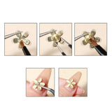 20pcs Metal Rotatable Bearing For DIY Crystal Jewelry Nail Art Decorations, 3.7x3.5x2.2mm, 4x5x2.5mm