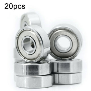 20pcs Miniature Bearings Silent Deep Groove Ball Bearings, 604zz, 605zz, 606zz, 607zz, 608zz, 609zz, 6000zz, 6001zz, 6002zz - laboratorydeal