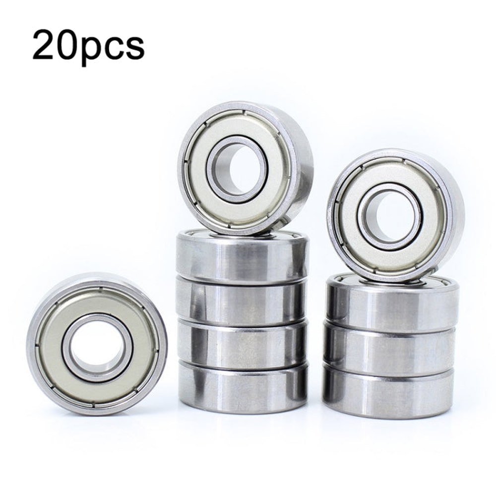 20pcs Miniature Bearings Silent Deep Groove Ball Bearings, 604zz, 605zz, 606zz, 607zz, 608zz, 609zz, 6000zz, 6001zz, 6002zz - laboratorydeal