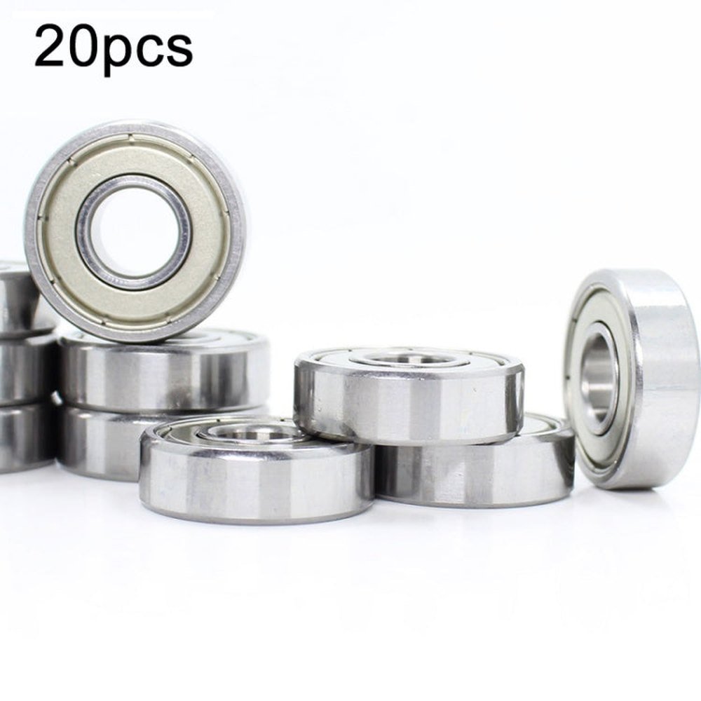20pcs Miniature Bearings Silent Deep Groove Ball Bearings, 604zz, 605zz, 606zz, 607zz, 608zz, 609zz, 6000zz, 6001zz, 6002zz - laboratorydeal