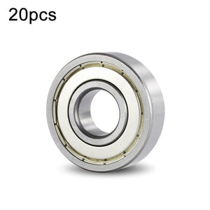 20pcs Miniature Bearings Silent Deep Groove Ball Bearings, 604zz, 605zz, 606zz, 607zz, 608zz, 609zz, 6000zz, 6001zz, 6002zz - laboratorydeal