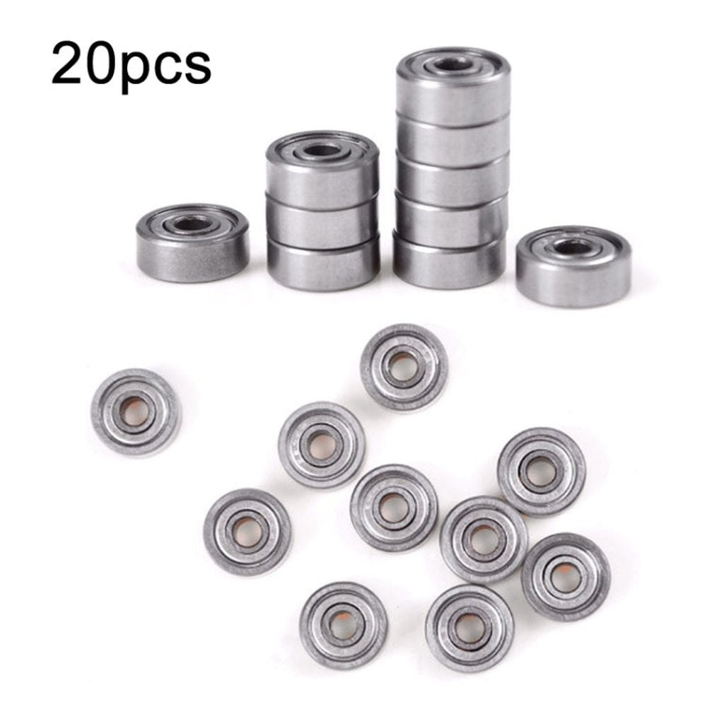 20pcs Miniature Bearings Silent Deep Groove Ball Bearings, 604zz, 605zz, 606zz, 607zz, 608zz, 609zz, 6000zz, 6001zz, 6002zz - laboratorydeal