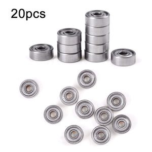 20pcs Miniature Bearings Silent Deep Groove Ball Bearings, 604zz, 605zz, 606zz, 607zz, 608zz, 609zz, 6000zz, 6001zz, 6002zz - laboratorydeal