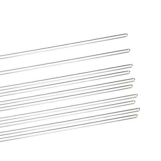 Glass Stirring Rods, 3mm x 120mm, Round Ends, Pack of 10