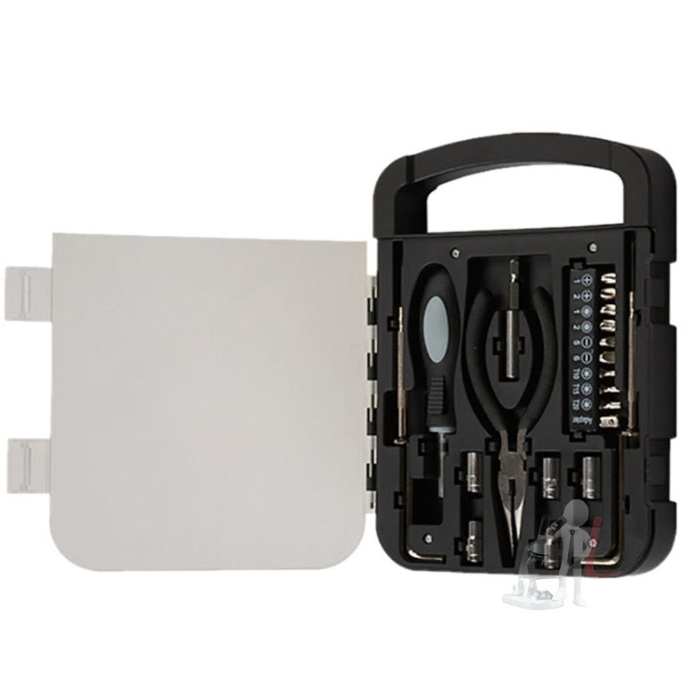 22 In 1 Transparent Lid Portable Tool Set Home Hardware Utility Kit - laboratorydeal