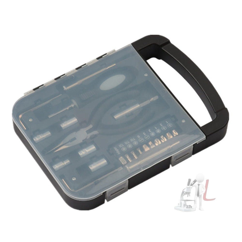 22 In 1 Transparent Lid Portable Tool Set Home Hardware Utility Kit - laboratorydeal