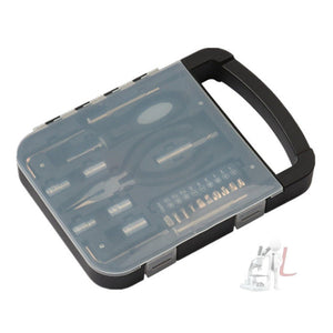 22 In 1 Transparent Lid Portable Tool Set Home Hardware Utility Kit - laboratorydeal
