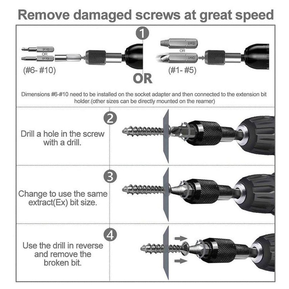 22 PCS / Set Screw Takeout High - Speed Steel Anti - Tooth Refrigerant Removal Tool, Anti - Tooth Refrigerant Removal Tool - laboratorydeal