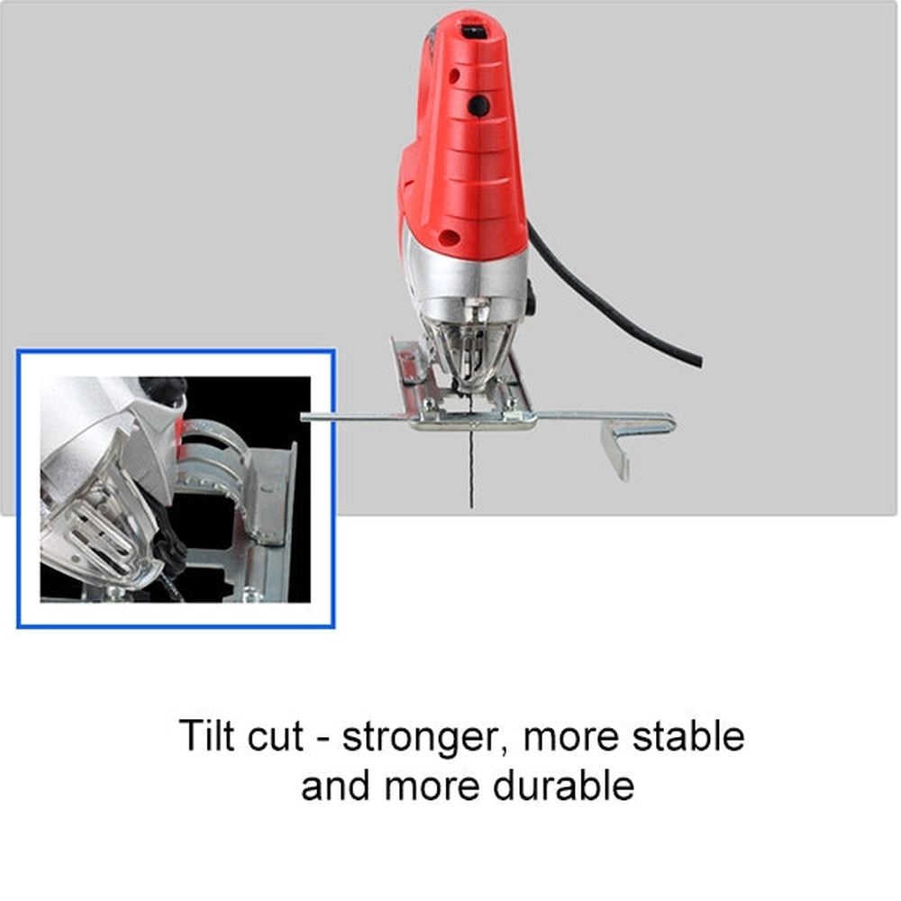 220V Jig Saw Electric Saw Woodworking Electric Tools Multifunction Chainsaw Hand Saws Wood Cutting Machine With Laser & (2 Saw Blade) without Guide, EU plug, 65 Sale Version