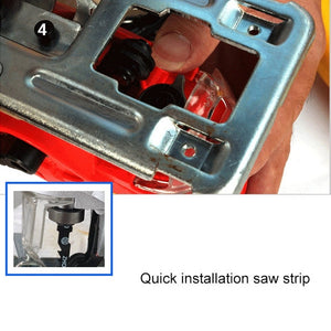 220V Jig Saw Electric Saw Woodworking Electric Tools Multifunction Chainsaw Hand Saws Wood Cutting Machine With Laser & (2 Saw Blade) without Guide, EU plug, 65 Sale Version