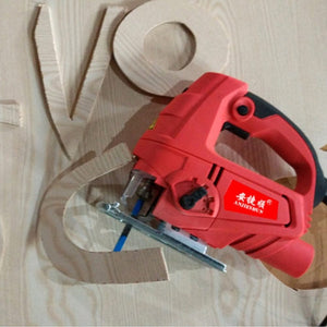 220V Jig Saw Electric Saw Woodworking Electric Tools Multifunction Chainsaw Hand Saws Wood Cutting Machine With Laser & (2 Saw Blade) without Guide, EU plug, 65 Sale Version