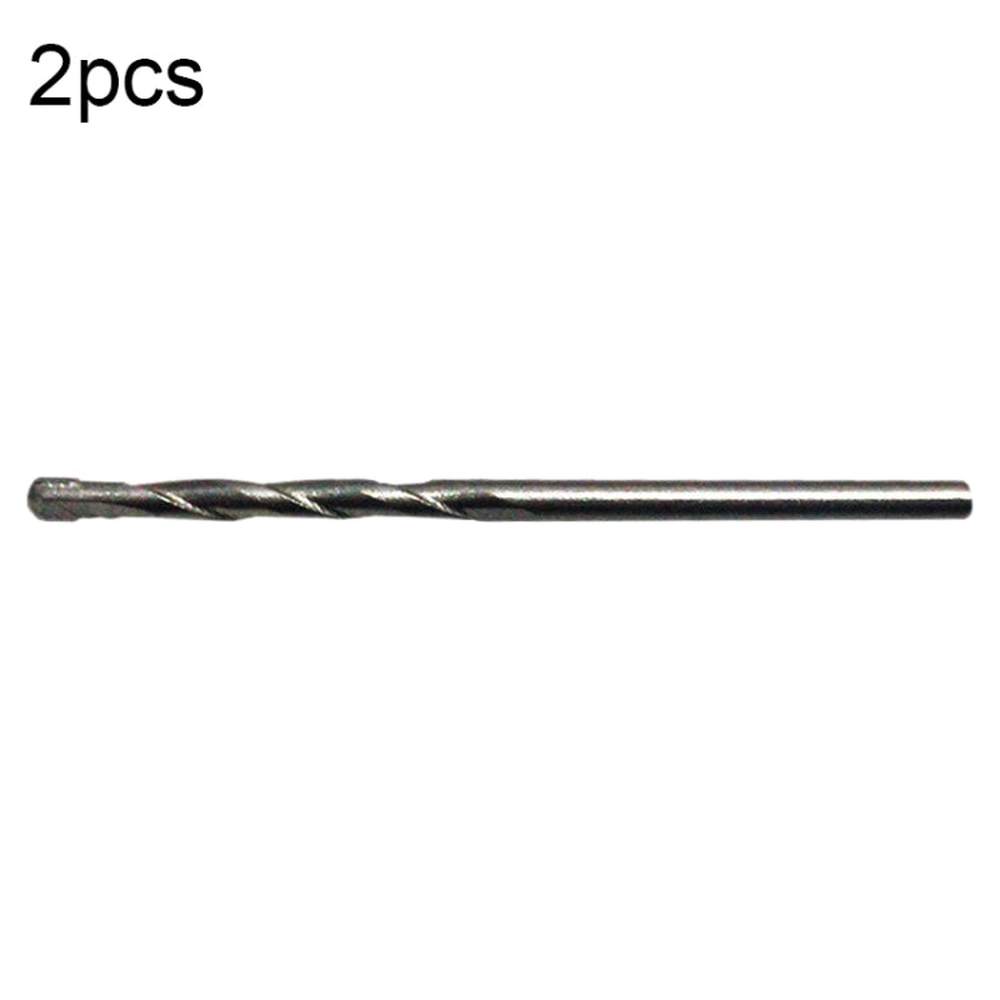 2pcs Hand Electric Drill Shock Drill Wall Mix Soil Cement Wall Construction Drill Bit, Model: 3x66mm Round Handle, 3x66mm Round Handle, 4x76mm Round Handle, 5x84mm Triangle Handle, 6x100mm Triangle Handle, 8x114mm Triangle Handle, 10x110mm Triangle Handle