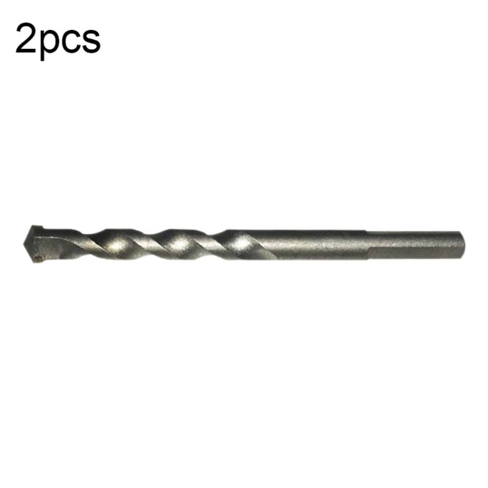 2pcs Hand Electric Drill Shock Drill Wall Mix Soil Cement Wall Construction Drill Bit, Model: 3x66mm Round Handle, 3x66mm Round Handle, 4x76mm Round Handle, 5x84mm Triangle Handle, 6x100mm Triangle Handle, 8x114mm Triangle Handle, 10x110mm Triangle Han... - laboratorydeal