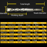 2pcs Hand Electric Drill Shock Drill Wall Mix Soil Cement Wall Construction Drill Bit, Model: 3x66mm Round Handle, 3x66mm Round Handle, 4x76mm Round Handle, 5x84mm Triangle Handle, 6x100mm Triangle Handle, 8x114mm Triangle Handle, 10x110mm Triangle Handle