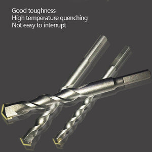 2pcs Hand Electric Drill Shock Drill Wall Mix Soil Cement Wall Construction Drill Bit, Model: 3x66mm Round Handle, 3x66mm Round Handle, 4x76mm Round Handle, 5x84mm Triangle Handle, 6x100mm Triangle Handle, 8x114mm Triangle Handle, 10x110mm Triangle Han... - laboratorydeal