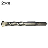 2pcs Hand Electric Drill Shock Drill Wall Mix Soil Cement Wall Construction Drill Bit, Model: 3x66mm Round Handle, 3x66mm Round Handle, 4x76mm Round Handle, 5x84mm Triangle Handle, 6x100mm Triangle Handle, 8x114mm Triangle Handle, 10x110mm Triangle Handle