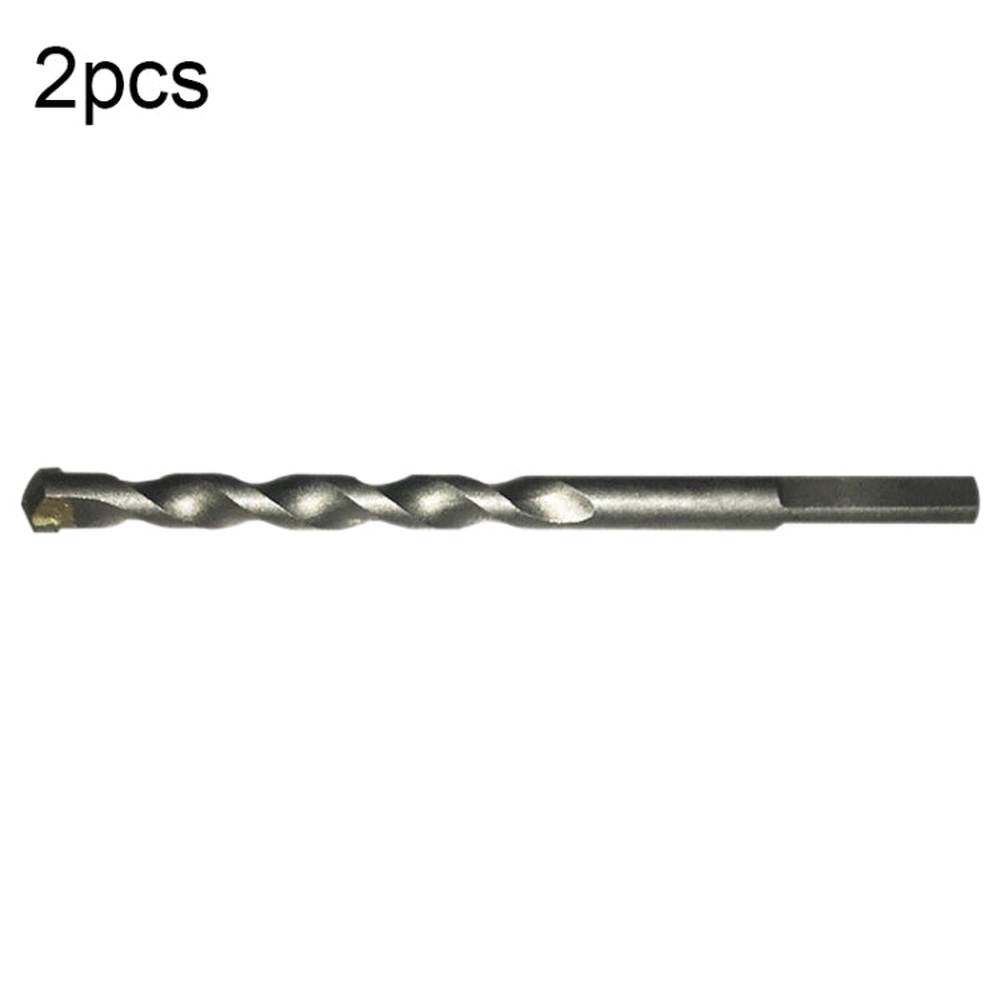 2pcs Hand Electric Drill Shock Drill Wall Mix Soil Cement Wall Construction Drill Bit, Model: 3x66mm Round Handle, 3x66mm Round Handle, 4x76mm Round Handle, 5x84mm Triangle Handle, 6x100mm Triangle Handle, 8x114mm Triangle Handle, 10x110mm Triangle Han... - laboratorydeal